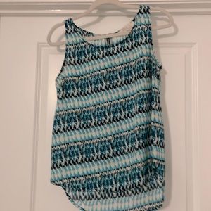 Olive and oak patterned sleeveless top S